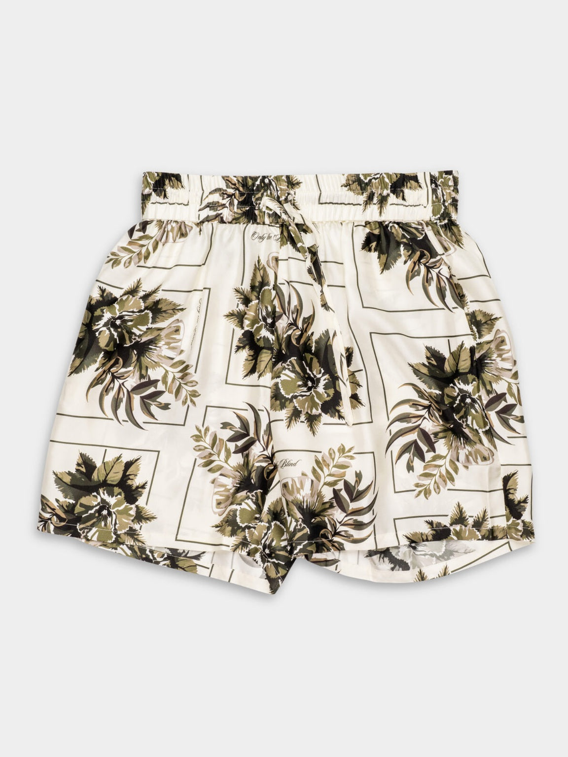 Botanical silk shorts