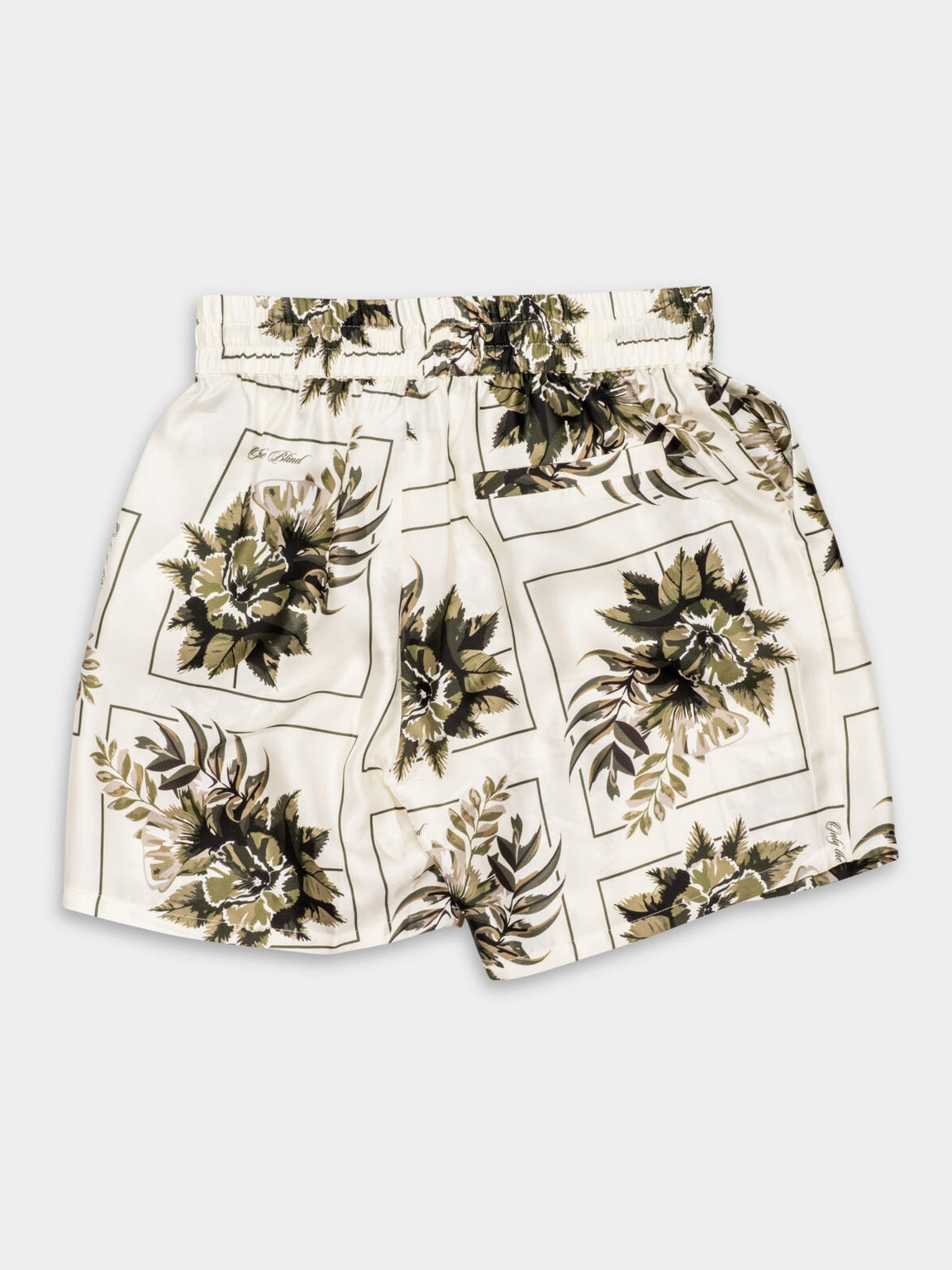 Botanical silk shorts