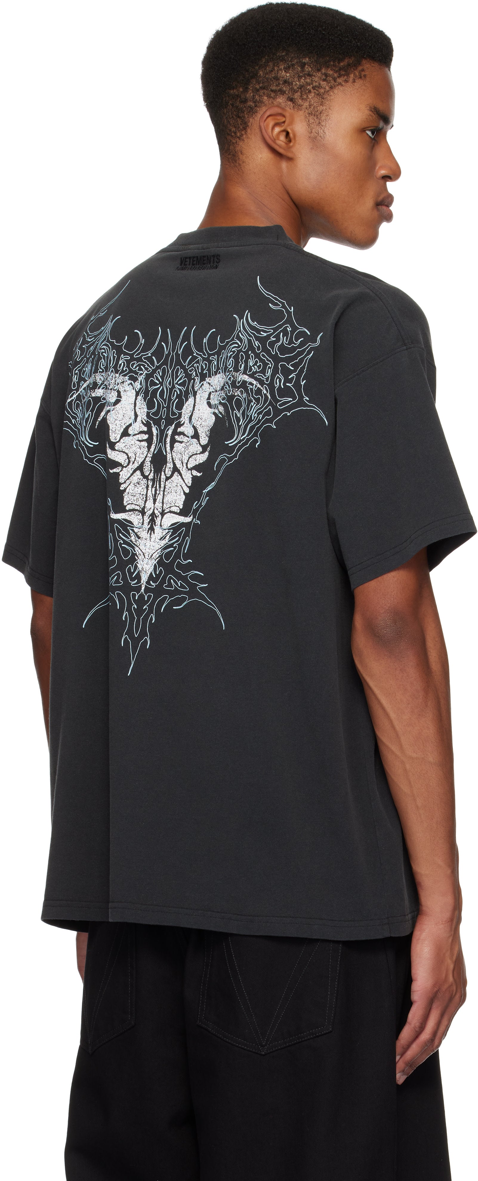 Black Bone 'V' Regular T-shirt