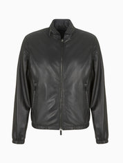 Nappa leather blouson with zip
