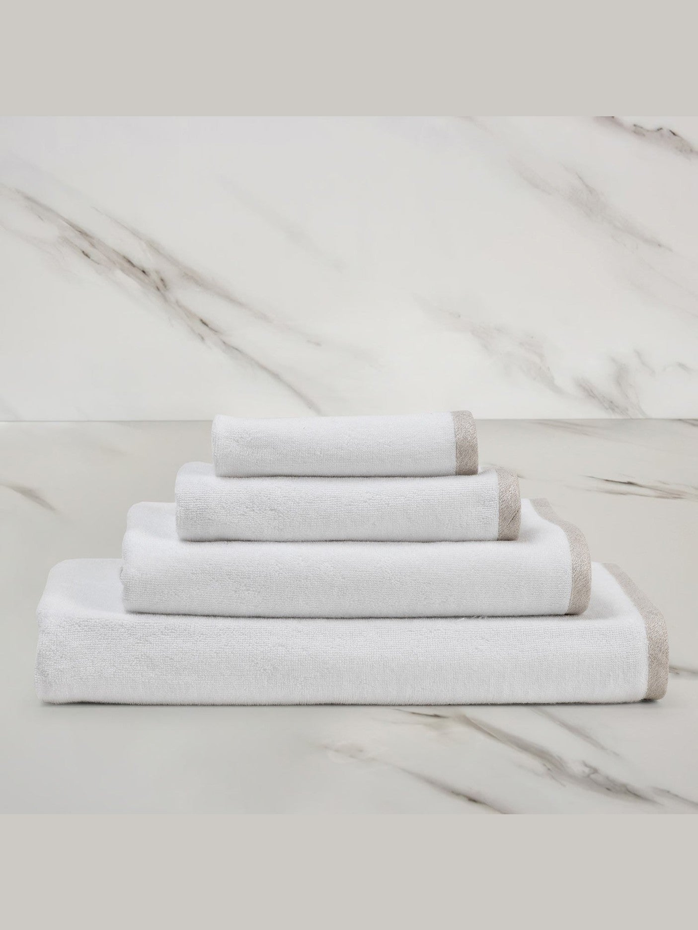 Light terry and linen crepe - guest towel