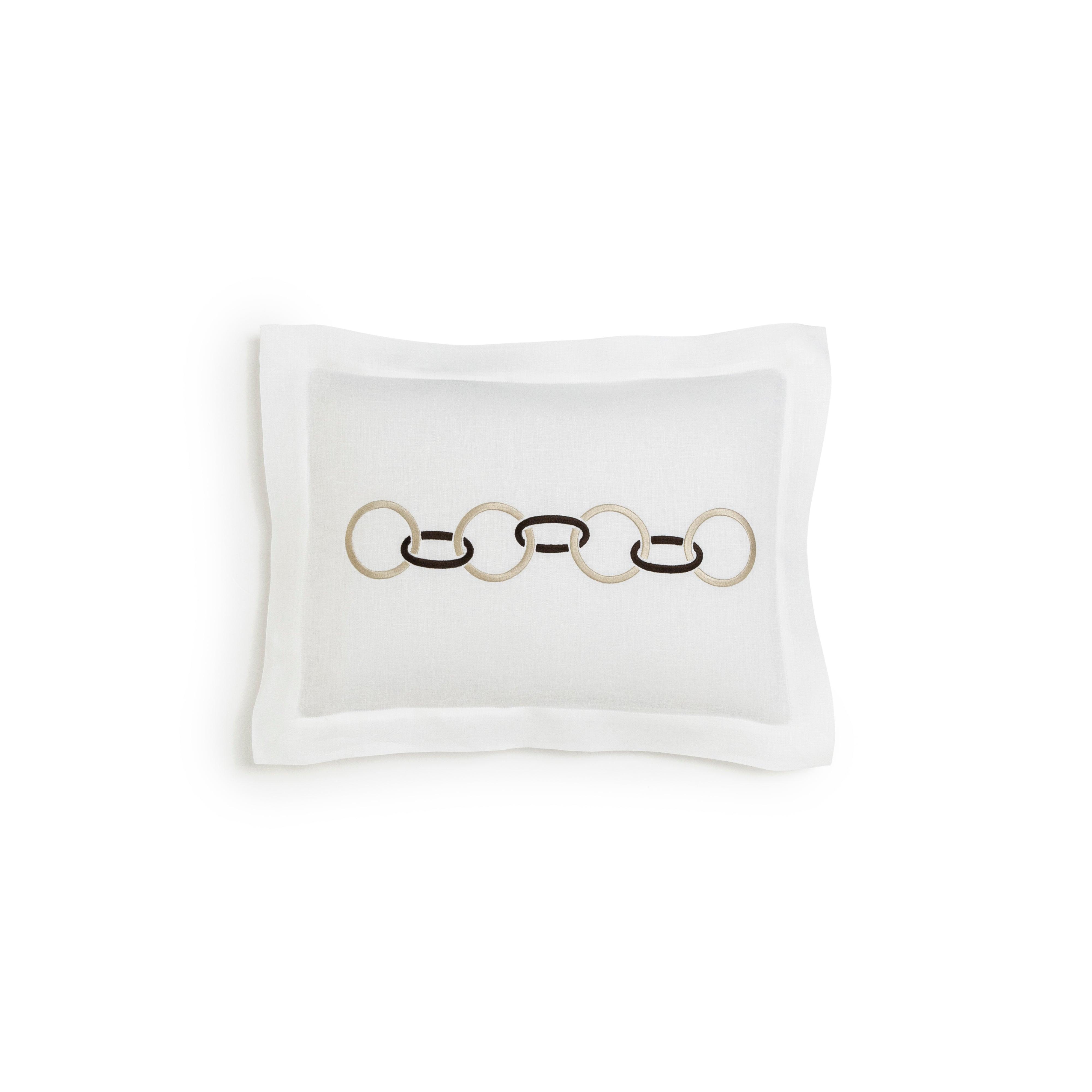 LINKS EMBROIDERY PURE LINENS - SHAM 4 BORDERS