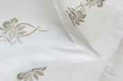 Lotus Flower Embroidered Boudoir Sham