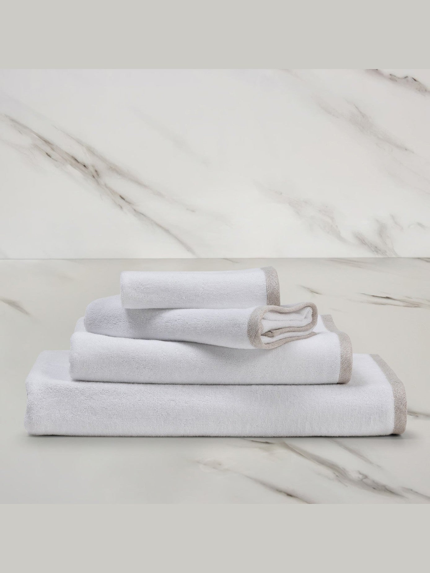 Light terry and linen crepe - bath towel