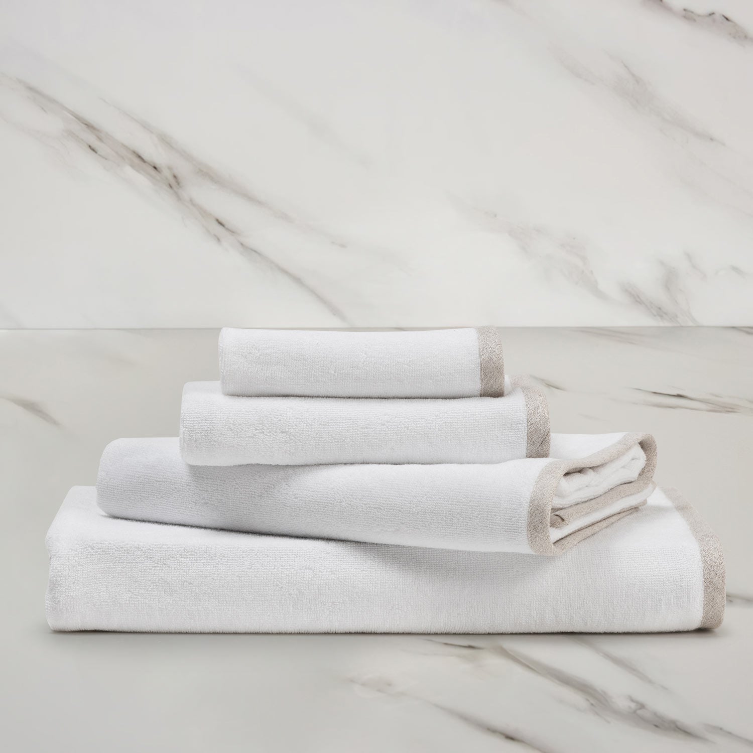 LIGHT TERRY AND LINEN CREPE - BATH TOWEL