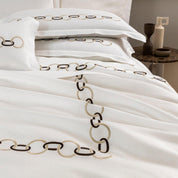 LINKS EMBROIDERY PURE LINENS - SHAM 4 BORDERS