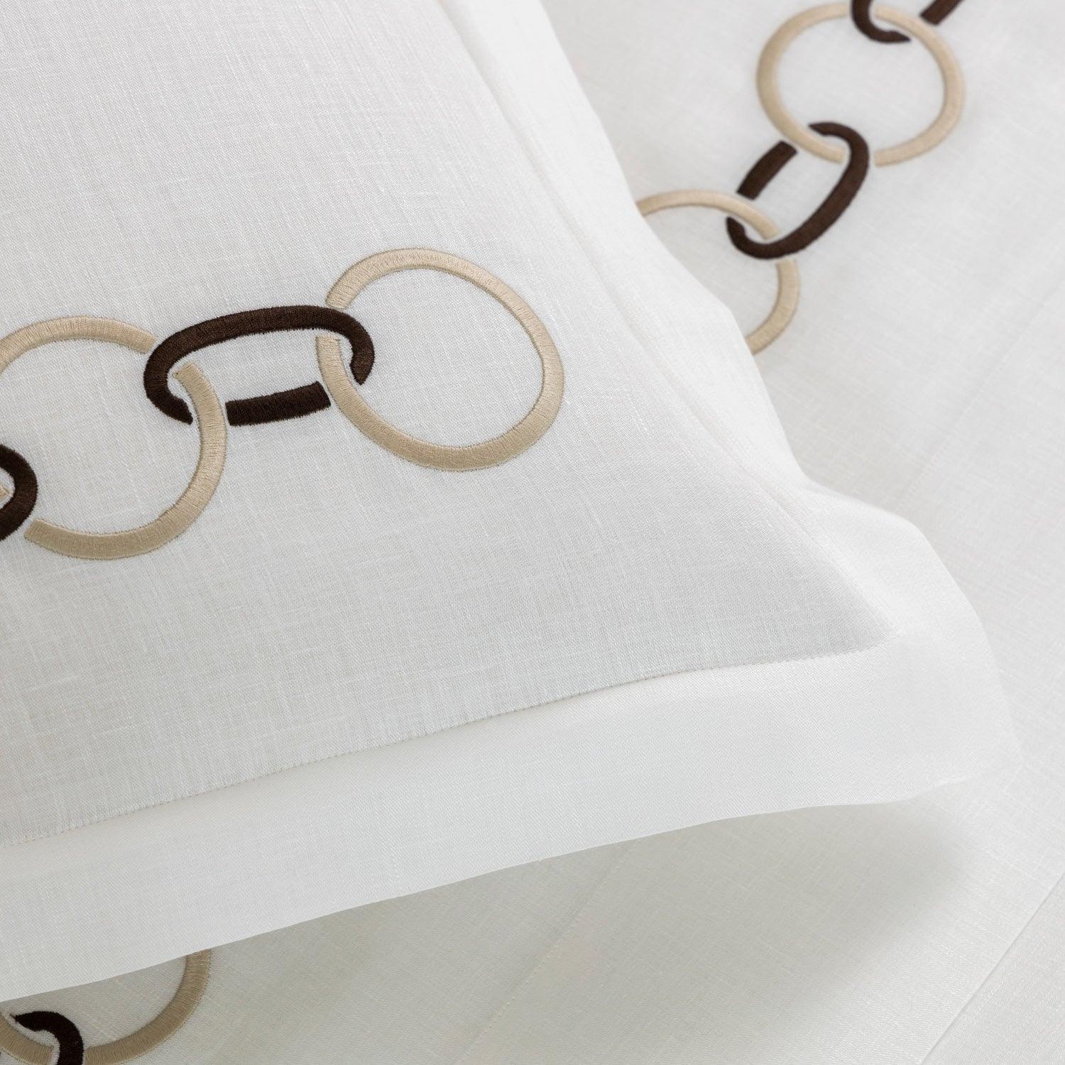 LINKS EMBROIDERY PURE LINENS - SHAM 4 BORDERS