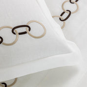 LINKS EMBROIDERY PURE LINENS - SHAM 4 BORDERS