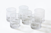 Glass DOF Dotted White Set of 6