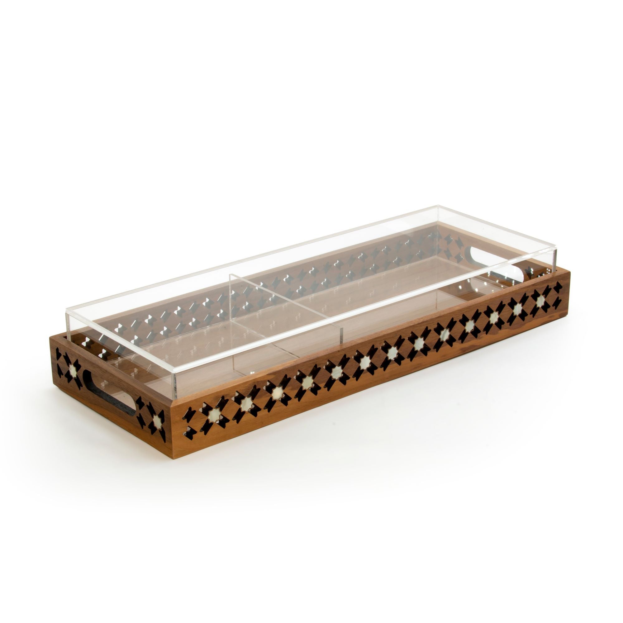 Wood Falak Tray W/ Plexi Box
