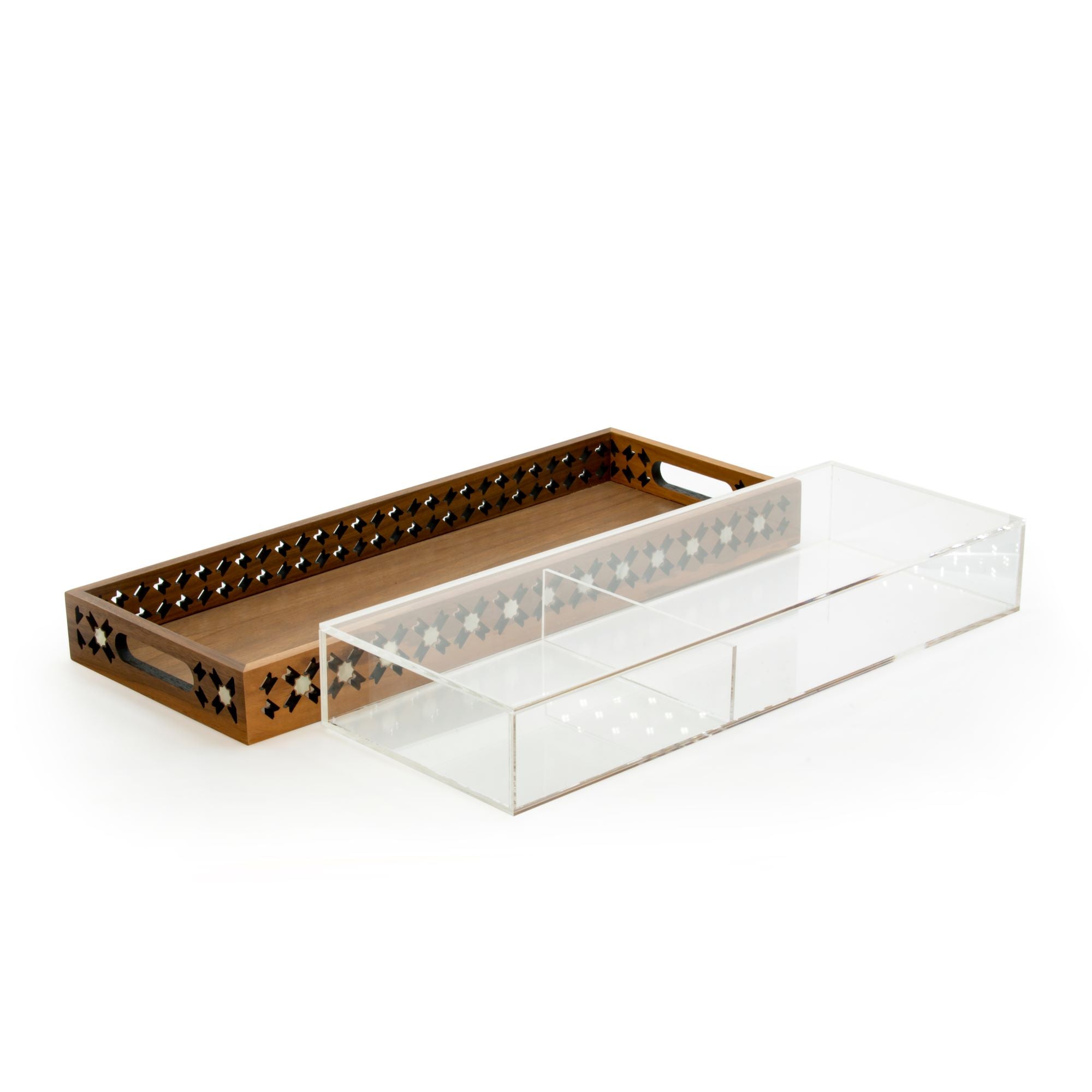 Wood Falak Tray W/ Plexi Box