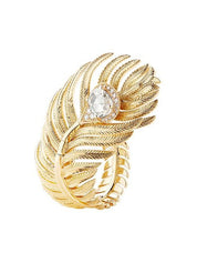 Plume de paon large ring