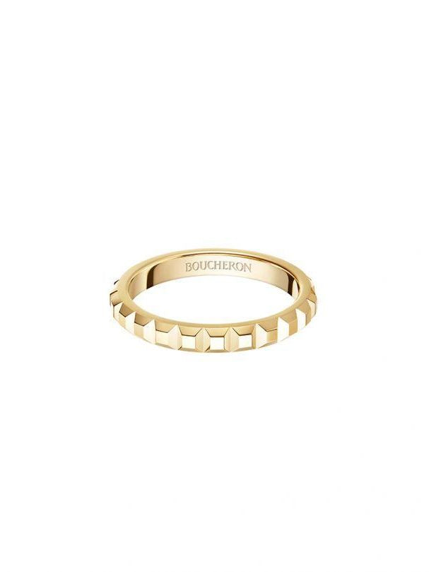 Clou de paris yellow gold wedding band