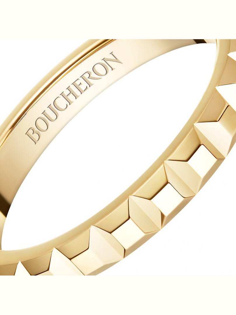 Clou de paris yellow gold wedding band