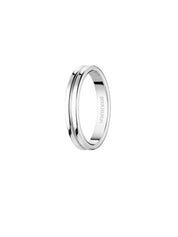 Godron platinum small wedding band