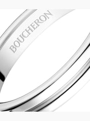 Godron platinum small wedding band