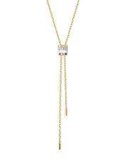 Quatre white edition tie necklace, small model