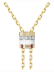 Quatre white edition tie necklace, small model