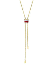 Quatre red edition tie necklace, small model