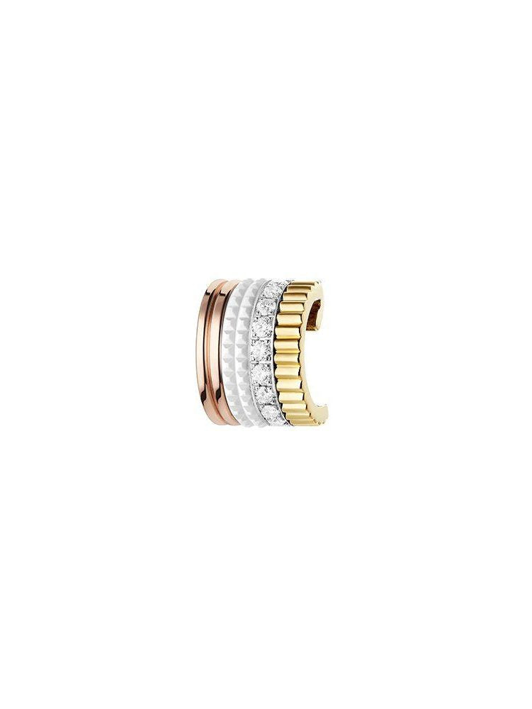 Quatre white edition single clip earring