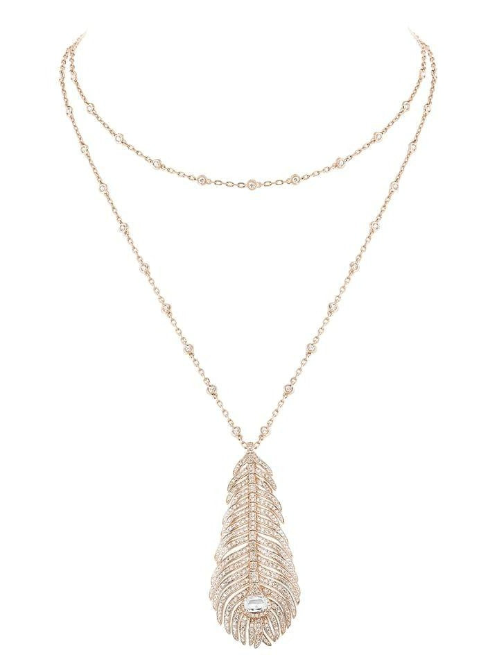Plume de paon pendant