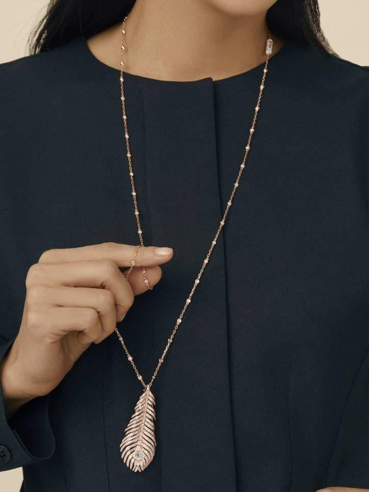 Plume de paon pendant